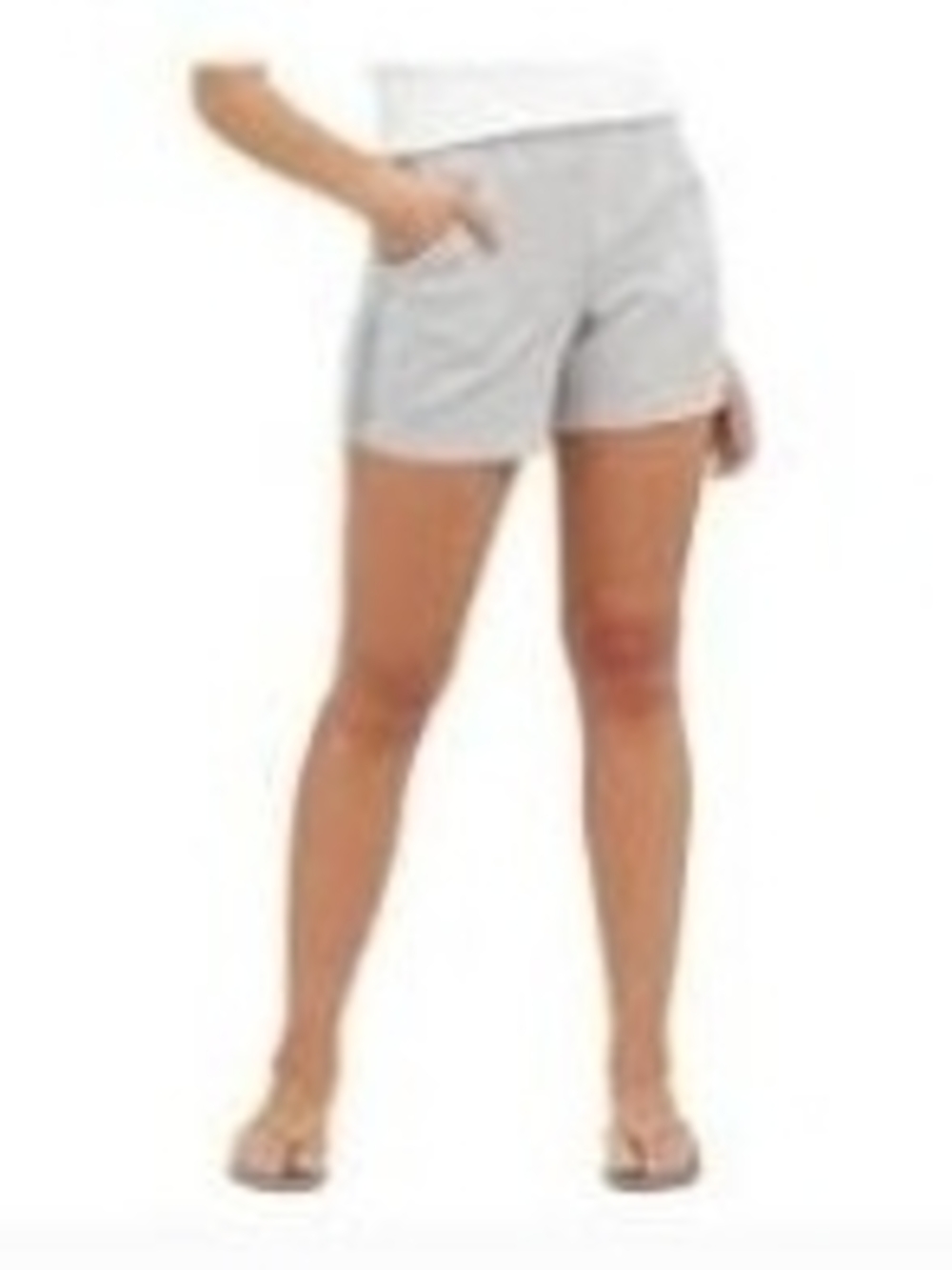 Spanx Women's Medium Gray Stretch Twill Pull On Shorts M
